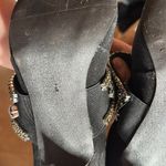 Avon Mark. Black Suede Jewel Encrusted High Heels Size 9 Photo 11