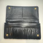 Prada Nappa Gaufre Leather Continental Wallet - Black - Preowned Photo 2