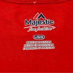 Nba Chicago Bulls  Majestic Fan Fashion Red Graphic Logo V-Neck T-Shirt Women L Photo 2