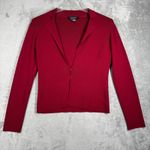 Etcetera  Cardigan Blazer Red Knit Colorful Career Office Casual Size‎ Medium Photo 1