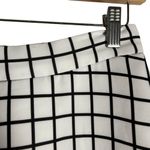 Cameo White Black Windowpane Plaid Stripe A-Line Mini Skirt Size M Photo 1