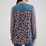 Anthropologie  Maeve Mixed Pattern Button Front Top Size XS Photo 2