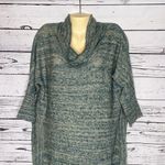 l*space Field Flower Size S Blue & Tan Dye Cowl Neckline Tunic Sweater Top Photo 1