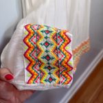 Global Desi Boho Neon Embroidered White Shift Dress XXL Made in India Photo 4