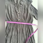 ZARA Charcoal Blouse with Button Detail Size S Made in Turkey Photo 4