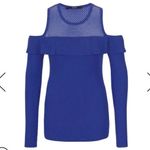 Guess NWT - Jessica Cold Shoulder Sweater in Blue - size Medium Photo 0