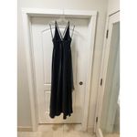 Morrell Maxie Dress Womens Size 12 Black Formal Gown Sleeveless Ring Detail Long Photo 3