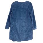 Poetry Cotton Corduroy Shirt Dress Women's 10 Dark Petrol Blue Button Front NWT Photo 1