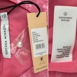 Rebecca Minkoff Ollie flounce dress pink punch animal print pearl button size XL Photo 5