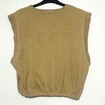 MOTHER The Swiper Crop Top In Bronze Mist 100% Cotton XL Tan Photo 4