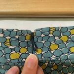 Talbots  Womens Yellow Teal Floral Back Zip Pencil Skirt Dark Academia 8 Photo 4