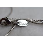 Lia Sophia  Casual Stunning Silver Tone Snake Chain Teardrop Pendant Necklace Photo 1