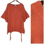 Free People Free‎ People Gauze Mesh Tunic Dress Oversized Cinnamon Orange Top L Boho Photo 1