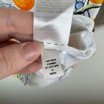 Chico's  Tropical Jewel Neck Tee Sz‎ 2 Large Orange Fruit Print Floral Pima Cotton Photo 7