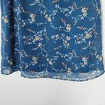 PaperMoon  Blue Sleeveless Floral Top Size Small NWT Floral Boho Blouse Photo 2