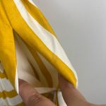 Modcloth Women's S Fit and Flare Striped Dress Full Skirt in Yellow V Neck Photo 3