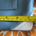 Coach  Blue and White Leather Wristlet Photo 6