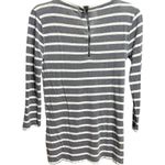J.Crew  Gray & White Striped 3/4 Sleeve Top Nautical Chic Soft Girl Minimalist S Photo 1
