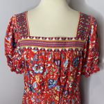 Johnny Was Johnny‎ Was Red Floral Jasmine Dress Medium M Photo 6