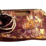 VTG Clutch Tapestry Handbag Burgundy Floral Elegant Date Night Wedding Photo 0