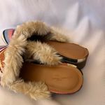 Universal Threads Universal Thread Multicolor Chevron Fur-Trimmed Mules Photo 2