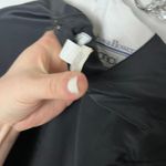 Vintage Henry Lee Women's Black Long Sleeve Grunge Rhinestone Bow 80s Dress 8 Photo 5