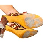 Tahari  Brown Braided Sandals with Thong Design Photo 3