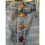 Madewell  Shorts Womens Size 32 Blue Raw Hem Button‎ Fly Denim Med Wash Stretch Photo 1