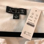 J.Crew  Womens University Terry Short Sleeve Lace Up Shirt White S Photo 3