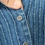 Charter Club 90s Vintage Denim Cottagecore Western Maxi Dress Long Sleeve Sz S Photo 4