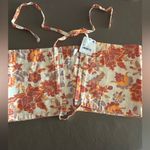 Free People  Intimately Halter/Bandeau Top.100% Cotton Floral.Size Med. Photo 8