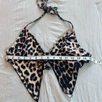 Women Leopard Print Halter Top and Skirt Set Size M Brown Size M Photo 4