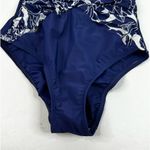 Lands' End  Blue Tropical Bathingsuit Photo 3