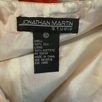 Jonathan Martin VTG  Oriental 100% Silk Dress Sz 12 Lined Floral Mandarin Collar Photo 6