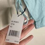 The Bikini Lab The Bikini Lab Aqua Blue High Leg Tie One Piece Swimsuit Photo 6