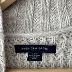 American Eagle Gray Waffle Knit Mock Neck Sweater Dress Long Sleeve Photo 7