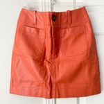 Anthropologie Maeve The Colette Faux Leather Mini Skirt, Size L Photo 5