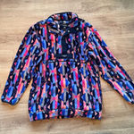 Southern Marsh  FieldTec Fleece Snap Pullover Geometric Print Jacket Women’s M Photo 0