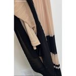 Lovepoint Beige/Black Thin Straps Pleated Maxi Formal Dress Photo 5