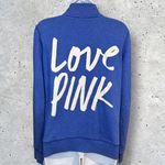 PINK - Victoria's Secret Victoria’s Secret Pink Blue Half Zip Pullover Small Photo 1