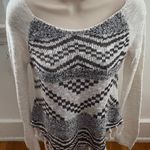 American Rag Cie Beige Ivory Fringe Boho Aztec Sweater, size XS Photo 0