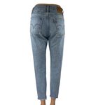 Levi's Wedgie Women's Blue Mid Rise Frayed Raw Hem Skinny Denim Jeans Pants 24 Photo 2