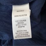 Max Studio  Navy Blue Wide Leg Jumpsuit Womens M Short Sleeve Classic Preppy Work Photo 2