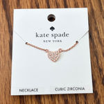 Kate Spade  Yours Truly Rose Gold Mini Heart Necklace NWT Photo 0