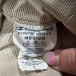 Champion  Reverse Weave Mock Neck Sweatshirt Women's Medium Beige Pullover Fall Photo 5