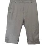 Peace of Cloth Bermuda Womens Short Sz 6 Preppy Career Stretch Cuff Trouser Gray Photo 0