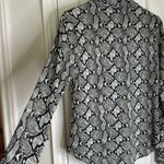 L'Agence L’agence Harmony Paloma snakeskin button down blouse Sage multi Photo 11