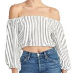Rachel Roy Rachel  Off Shoulder Striped crop top Photo 0