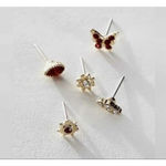 Free People  Rosette Stud Pack NWT Black Photo 3