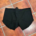 Indah  Black Lace Up Front High Waisted Frayed Hem Casual Shorts Size Large Photo 5